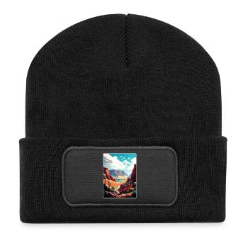 Parc national du Grand Canyon, Arizona, Affiche de voyage - Beanie recyclé à patch - noir - Devant