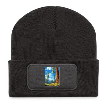 Sequoia Kings Canyon Nationalpark Reiseposter - Recycelte Patch Beanie - Dunkelgrau - Vorne