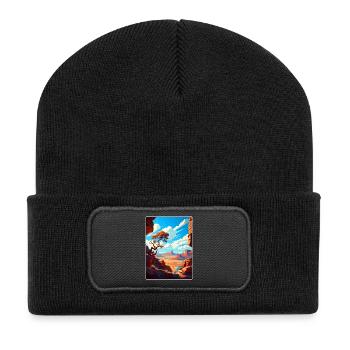 Canyonlands Nationalpark Reiseplakat Souvenir - Recycelte Patch Beanie - Schwarz - Vorne