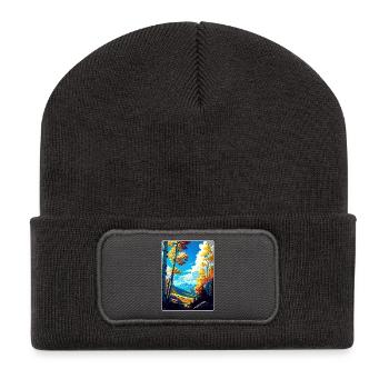 Aspen Ski Resort Colorado Travel Poster Souvenir - Recycled Patch Beanie - dark grey - Front