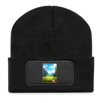 Parc national de Yosemite Affiche de voyage Souvenir WPA - Beanie recyclé à patch - noir - Devant