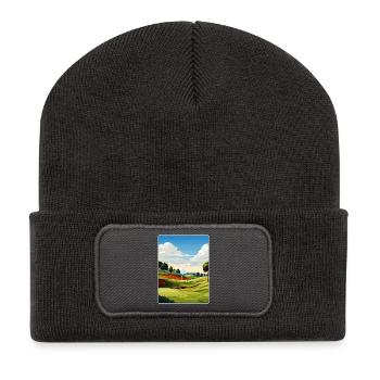 Voyage sur le parcours de golf du Southern Hills Country Club WPA - Beanie recyclé à patch - charbon - Devant