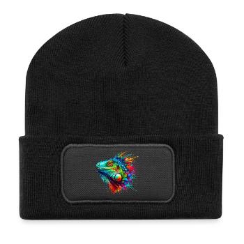 Iguana - Recycled Patch Beanie - black - Front