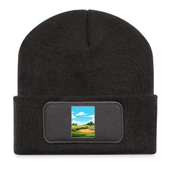 Tpc Sawgrass Golfplatz Reiseposter Souvenir - Recycelte Patch Beanie - Dunkelgrau - Vorne