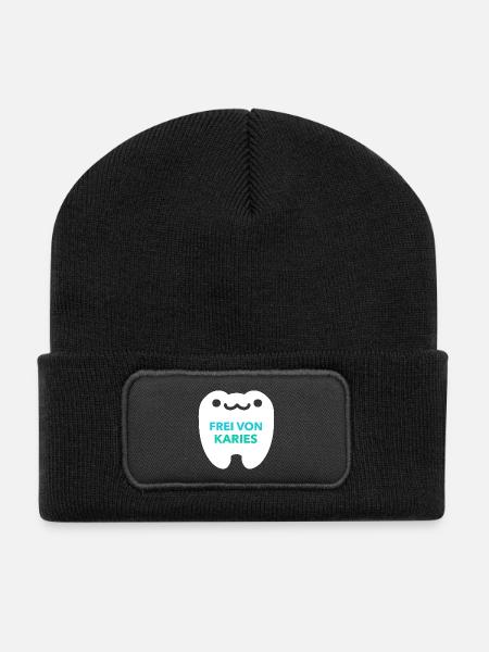 FREI VON KARIES - Recycelte Patch Beanie - Schwarz