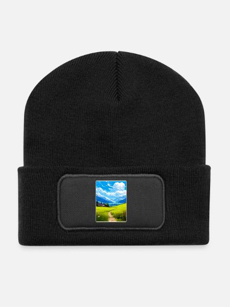 La Savoie France Affiche de voyage Peinture Souvenir WPA - Beanie recyclé à patch - noir