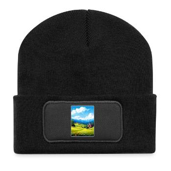 Harz Mountains Germany Travel Poster Souvenir WPA - Recycled Patch Beanie - black - Front