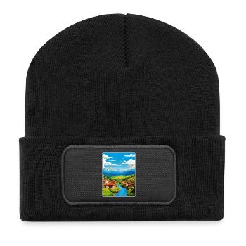 Antakya Turkey City Vintage Travel Poster Souvenir - Recycled Patch Beanie - black - Front