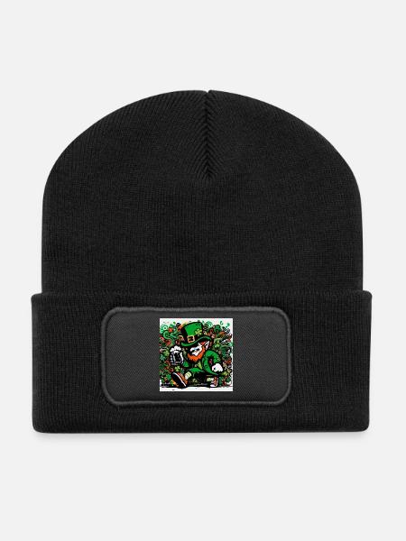 Leprechaun Ireland - Recycled Patch Beanie - black