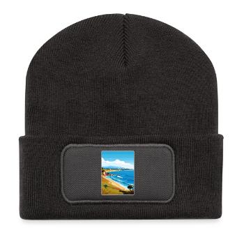 Gallipoli Turquie Voyage Affiche Peinture Souvenir WPA - Beanie recyclé à patch - charbon - Devant