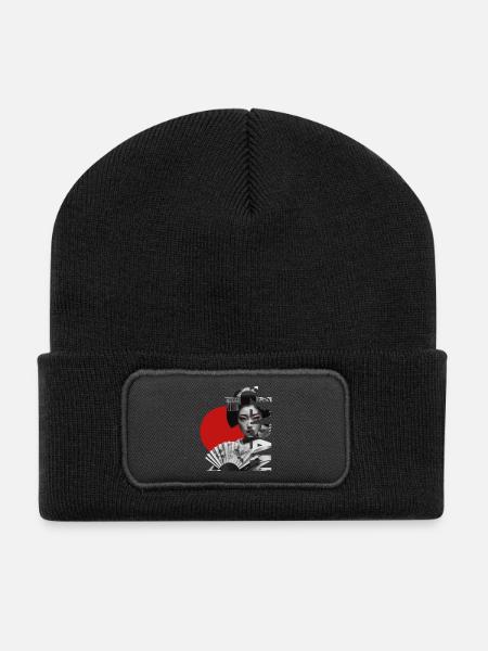 Japon - Beanie recyclé à patch - noir
