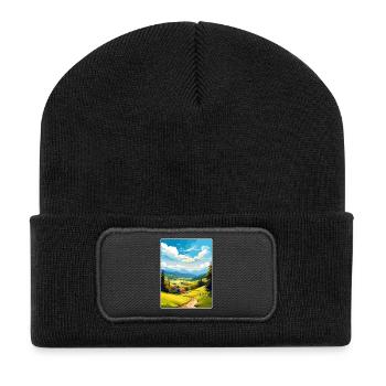 Harz Mountains Germany Travel Poster Souvenir WPA - Recycled Patch Beanie - black - Front