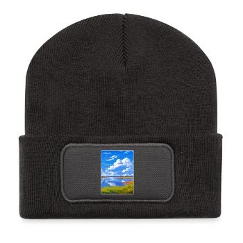 Basse-Saxe Wadden Allemagne Affiche de voyage souvenir - Beanie recyclé à patch - charbon - Devant