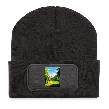Ealing England London Travel Poster Souvenir WPA - Recycled Patch Beanie - dark grey - Front