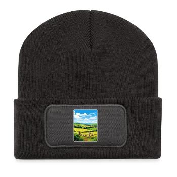 Vallée de Kendijack, Cornouailles, Angleterre, Affiche de voyage - Beanie recyclé à patch - charbon - Devant