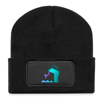 SPORT DE PLONGÉE - Beanie recyclé à patch - noir - Devant