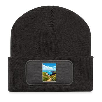 Kanalinseln Nationalpark Kalifornien Reisen - Recycelte Patch Beanie - Dunkelgrau - Vorne