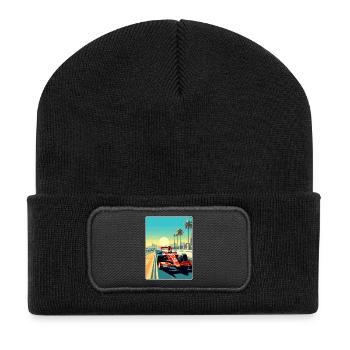 Abu Dhabi Circuit Motorsport Race Uae Travel Card - Recycelte Patch Beanie - Schwarz - Vorne