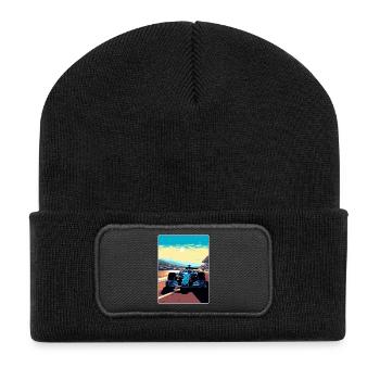 Yeongam Circuit Motorsport Rennen Südkorea Reisen - Recycelte Patch Beanie - Schwarz - Vorne