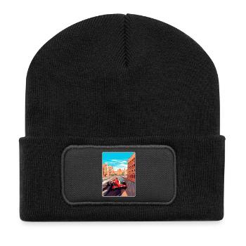 Valencia Circuit Motorsport Race Spain Travel Card - Recycled Patch Beanie - black - Front