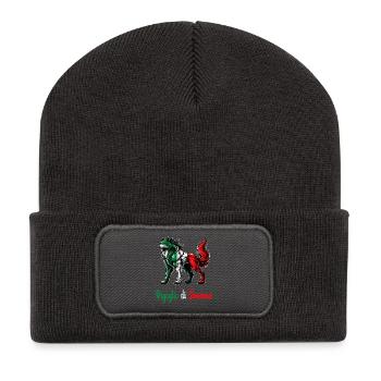 Drapeau de la fierté de Ravenne (Italie) - Beanie recyclé à patch - charbon - Devant