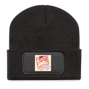 Chickens Chicken Keeping - BED SLEEPING - Recycled Patch Beanie - dark grey - Front