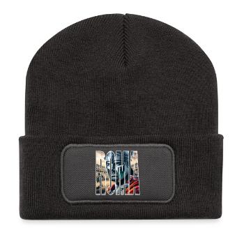 ROMA - Beanie recyclé à patch - charbon - Devant