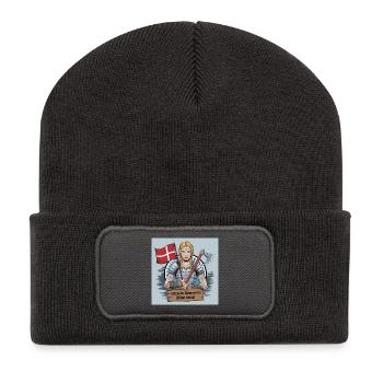 Schildmaid - Entdecke die Wilde Seite Dänemarks - Recycelte Patch Beanie - Dunkelgrau - Vorne