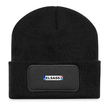 Elsass - Recycelte Patch Beanie - Schwarz - Vorne