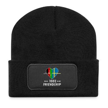 L'Afghanistan et la Suède : amitié à 100 % - Beanie recyclé à patch - noir - Devant