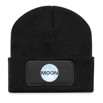 La lune - Beanie recyclé à patch - noir - Devant