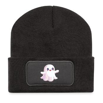 Cute Ghost - Recycled Patch Beanie - dark grey - Front