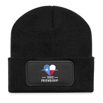 Somalia and Poland 100% friendship - Recycled Patch Beanie - black - Front