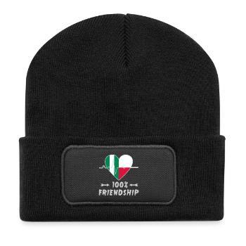 Le Nigeria et la Pologne : une amitié à 100 % - Beanie recyclé à patch - noir - Devant