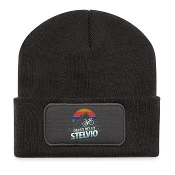 Stelvio Pass, Italy - Recycled Patch Beanie - dark grey - Front