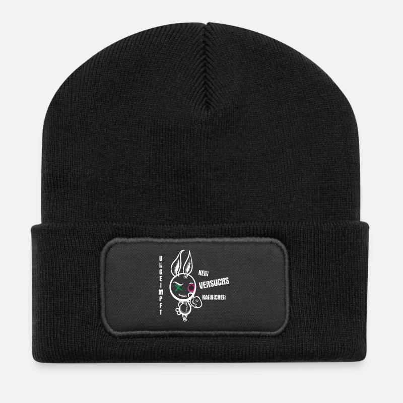 Patchbunny Kämpfer - Recycelte Patch Beanie - Schwarz