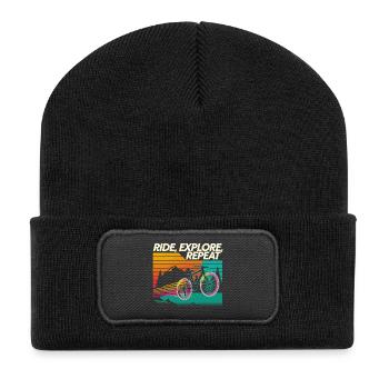 Balade Explorer Répéter l’aventure - Beanie recyclé à patch - noir - Devant