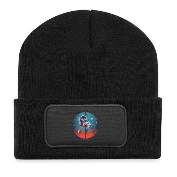 Pole Dance Astronautin Poledance Geschenk - Recycelte Patch Beanie - Schwarz - Vorne