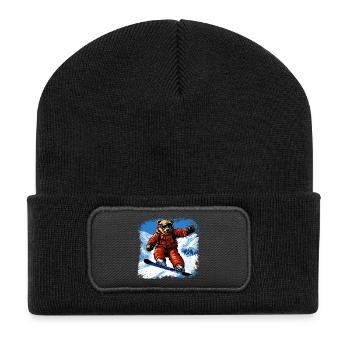 Bear Snowboard - Recycled Patch Beanie - black - Front