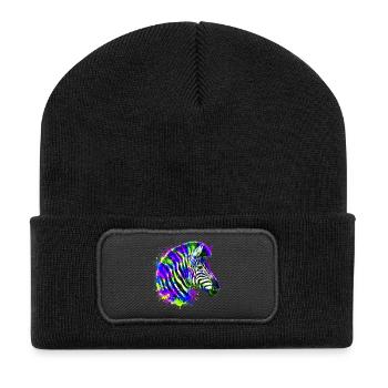 Zèbre - Beanie recyclé à patch - noir - Devant