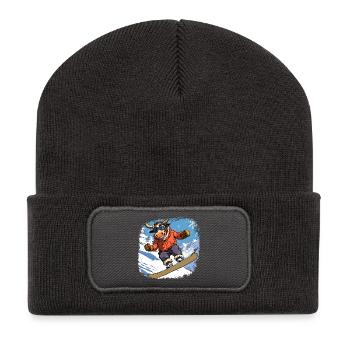 Bulls Snowboard - Beanie recyclé à patch - charbon - Devant