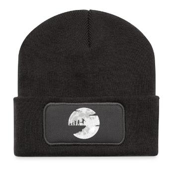 Feier der Mondevolution - Recycelte Patch Beanie - Dunkelgrau - Vorne