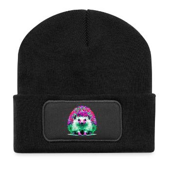 Hedgehog - Recycled Patch Beanie - black - Front