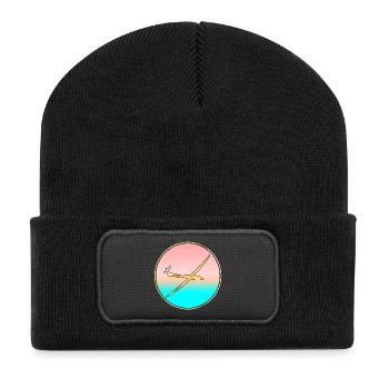PLANEUR SEA SUNSET - Beanie recyclé à patch - noir - Devant