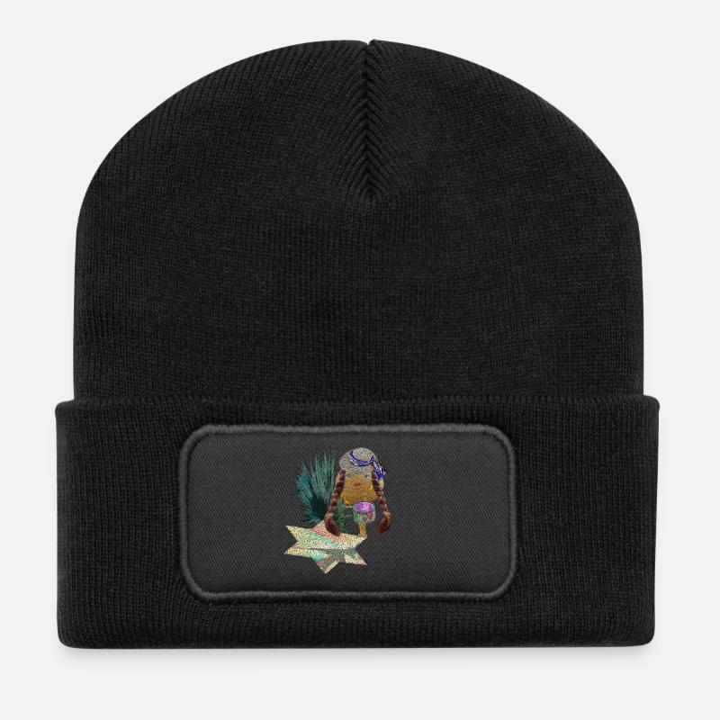 Kanaren - Trommelwirbel auf beschaulichen Inseln - Recycelte Patch Beanie - Schwarz