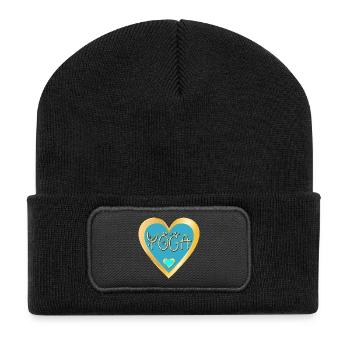 COURONNE DE YOGA DU CŒUR - Beanie recyclé à patch - noir - Devant