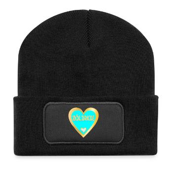 ZÖLIAKIE HERZ DÜNNDARM - Recycelte Patch Beanie - Schwarz - Vorne