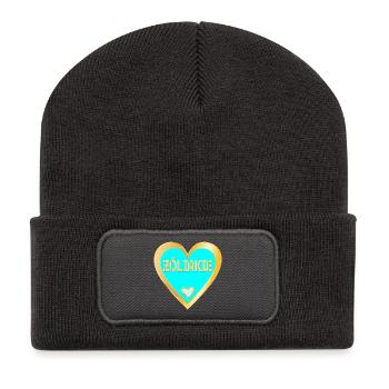 ZÖLIAKIE HERZ DÜNNDARM - Recycelte Patch Beanie - Dunkelgrau - Vorne