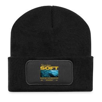 Staying Soft – Power in Gentleness - Recycled Patch Beanie - black - Front