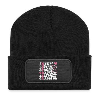 Best Mom Ever - Recycled Patch Beanie - black - Front